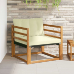 V&auml;li diivanikomplekt tugev acacia puit ja textilene neutraalne