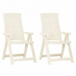 Allalastava seljatoega aiatoolid, 2 tk, plast, valge