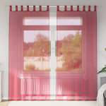 Aasadega voilee kardinad 2 tk, veinipunased, 140 x 245 cm