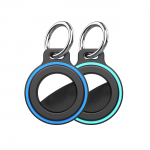 Airtag case with spring buckle, set of 2 - black