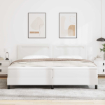 Karbi vedrumadrats led-ribadega valge 200 x 200 cm kunstnahk