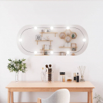 Seinapeegel led-tuledega, 40x90 cm, klaas, ovaalne