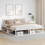 Voodiraam ilma madratsita valge 180x200 cm metallist