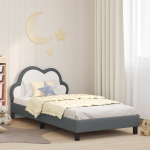 Laste voodiraam peatoega helehall 80 x 200 cm pu
