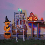 Halloweeni skeleton valge 155 x 38,5 cm pol&uuml;prop&uuml;leen