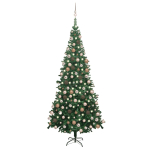 Valgustatud kunstkuusk kuulidega 240 cm, roheline