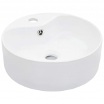 Valamu, &uuml;levooluavaga 36 x 13 cm, keraamiline, valge