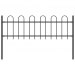 Kumerate otstega aed, teras, 1,8 m, must