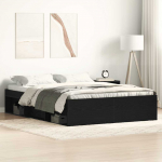 Voodiraam ilma madratsita, must tamm 135x190 cm, tehispuit