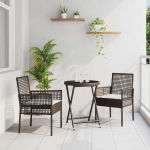 Aia bistroo komplekt 3 pcs pruun pol&uuml;rooster