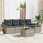 &Otilde;uesohva padjaga 6 pcs helehall pol&uuml;rotang