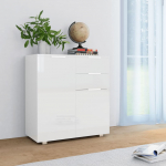 Puhvetkapp k&otilde;rgl&auml;ikega valge 71 x 35 x 80 cm, tehispuit