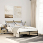 Metallist voodiraam ilma madratsita sonoma tamm 120x200 cm