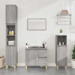 Vannitoakapp, hall sonoma tamm, 65 x 33 x 60 cm, tehispuit