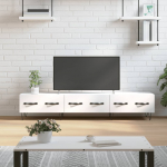 Telerikapp, valge, 150 x 36 x 30 cm, tehispuit