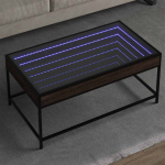 Kohvilaud led-tuledega, pruun tamm, 90x50x41 cm