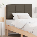 Polsterdatud voodiots peaga pruun ja taupe 90 cm tahke m&auml;nd