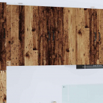 Seinakapp k&ouml;&ouml;ki riiuliga vana puit 80 x 31 x 80 cm tehispuit