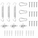 9-osaline p&auml;ikesevarju tarvikute komplekt roostevabast terasest