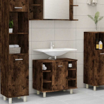 Vannitoakapp, suitsutatud tamm, 60 x 32 x 53,5 cm, tehispuit