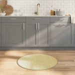 Vaip, &uuml;mmargune, naturaalne hele, 80 cm, bambus