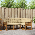 V&auml;li diivanikomplekt padjaga 4 pcs looduslik ja beež