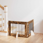 Koerav&auml;rav koos aluspuudega 2 pcs suitsutatud tamm 80 x 60 cm
