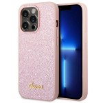 Guess GUHCP14LHGGSHP iPhone 14 Pro 6,1" r&oacute;żowy/pink hard case Glitter Script