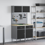 T&ouml;&ouml;kappide komplekt sahtliga riiuliga ladustamisega 8 pcs hall