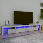 Telerialus led-tuledega, betoonhall, 260x36,5x40 cm