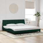 Voodiraam ilma madratsita hanko tumeroheline 200x200 cm samet