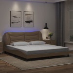 Voodiraam led-iga ilma madratsita hvar, cappuccino, 180 x 200 cm