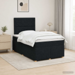 Vedruvoodi madratsiga led-ribadega must 120 x 190 cm kangas