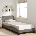 Voodiraam peatsiga dover taupe 90x200 cm kangas