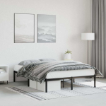 Metallist voodiraam, must, 135x190 cm