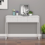 Konsoollaud, valge, 106 x 35 x 75 cm, teras