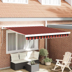 K&auml;igukohandatav varikatus punane ja must 350 x 250 cm