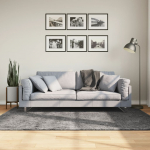 Vaip "huarte", l&uuml;hikese narmaga, pestav, antratsiit, 140x200 cm