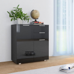 Puhvetkapp k&otilde;rgl&auml;ikega must, 71x35x80 cm, tehispuit