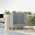 K&otilde;rge seljatoega diivan helehall 109 x 56 x 121 cm kangas
