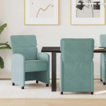 Ratastega s&ouml;&ouml;gi-toolid 2 pcs sinakas-roheline 58 x 65 x 98 cm