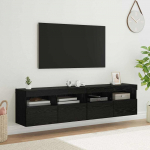 Tv seinakapid 2 pcs must tamm 80 x 30 x 40 cm tehispuit