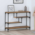 Konsoollaud riiuliga vana puit 100 x 30 x 75 cm tehispuit