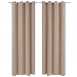 Pimendavad kardinad 2 tk metall&ouml;&ouml;sidega 135 x 175 cm, kreemjas