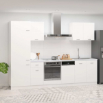 7-osaline k&ouml;&ouml;gikappide komplekt "lyon", valge, t&ouml;&ouml;deldud puit
