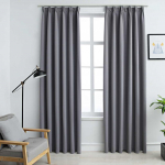 Pimendavad kardinad konksudega, 2 tk, hall, 140 x 225 cm