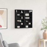 V&auml;ljapanekukapp riiuliga must tamm 60 x 8,5 x 58 cm tehispuit