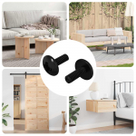 Sleeve kruvid 2 pcs must m4 x 10 mm teras