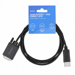 Savio Cl-203 1.8 m DisplayPort VGA (D-Sub) Black