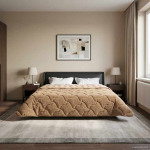 Suvised teki rapistatud pruunikashall 200 x 220 cm